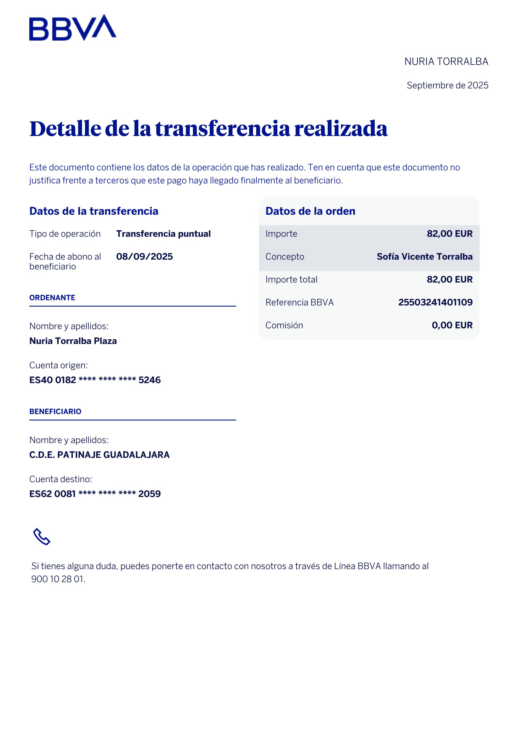 Adjuntar copia del resguardo del ingreso bancario