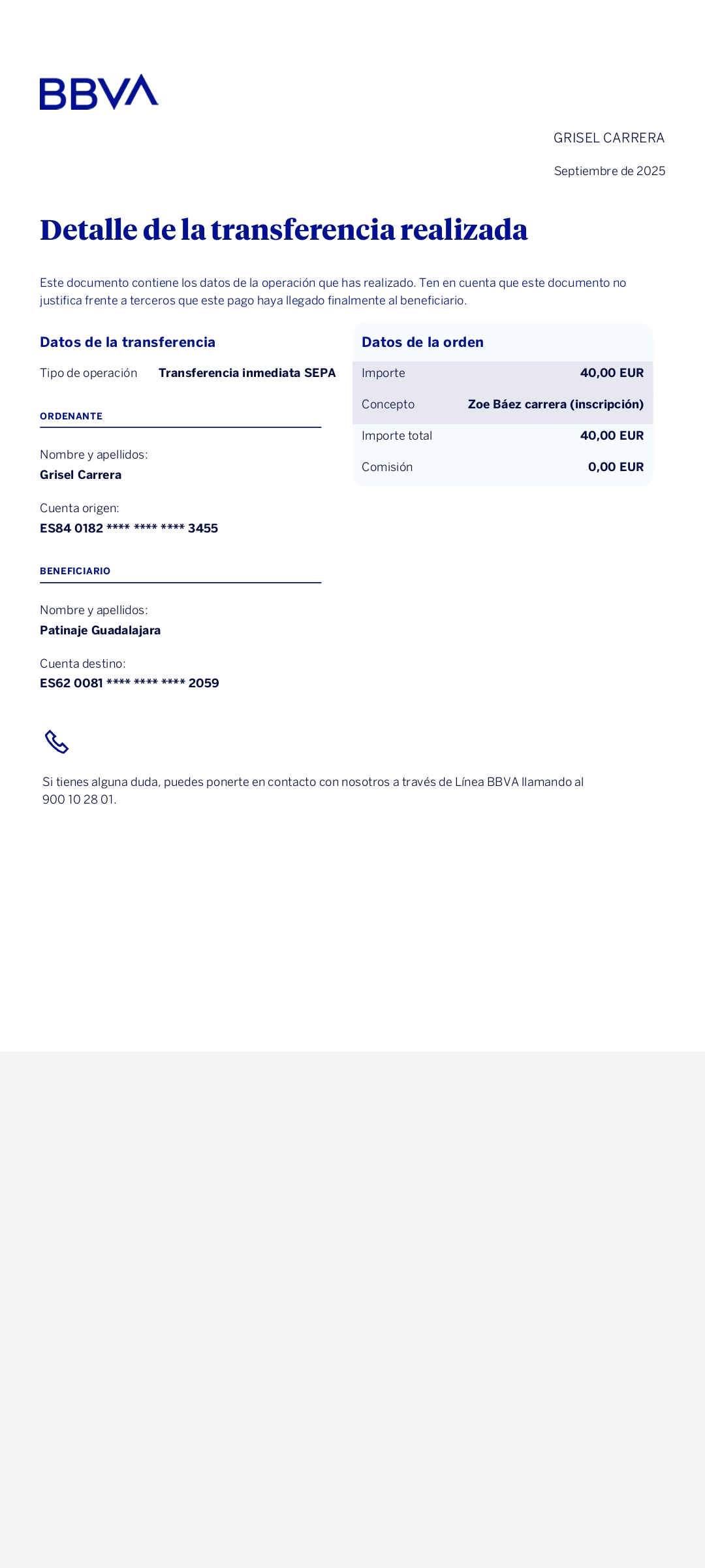 Adjuntar copia del resguardo del ingreso bancario