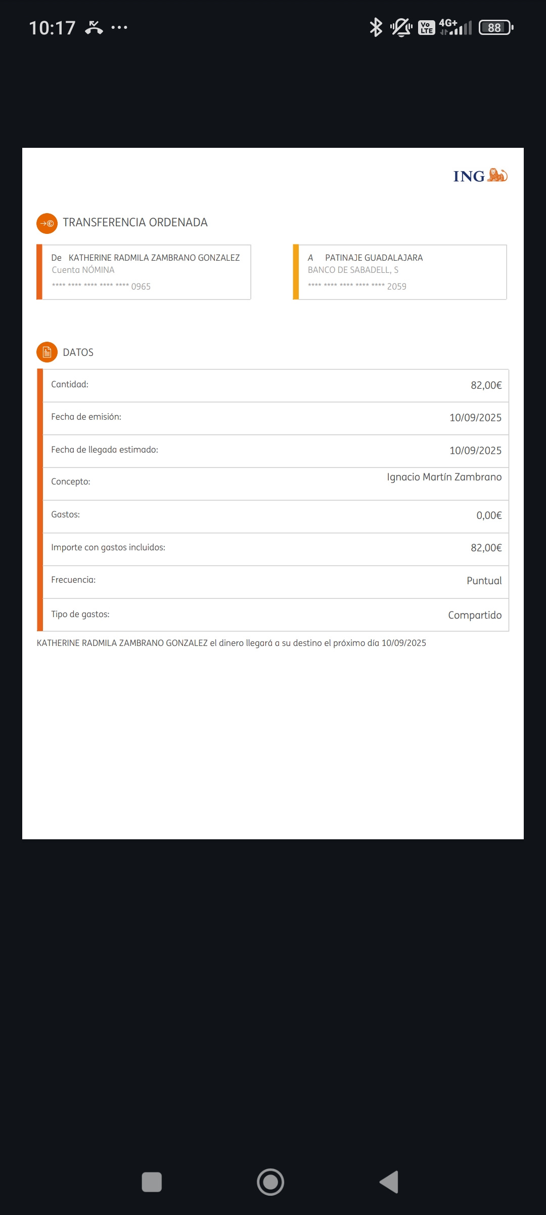 Adjuntar copia del resguardo del ingreso bancario